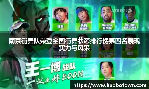 南京街舞队荣登全国街舞状态排行榜第四名展现实力与风采